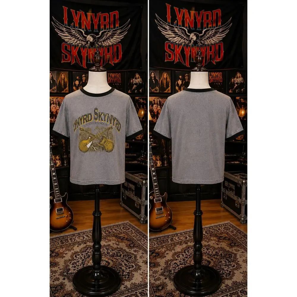Vintage 2004 Lynyrd Skynyrd Southern Rock Ringer Tee USA Made Medium
